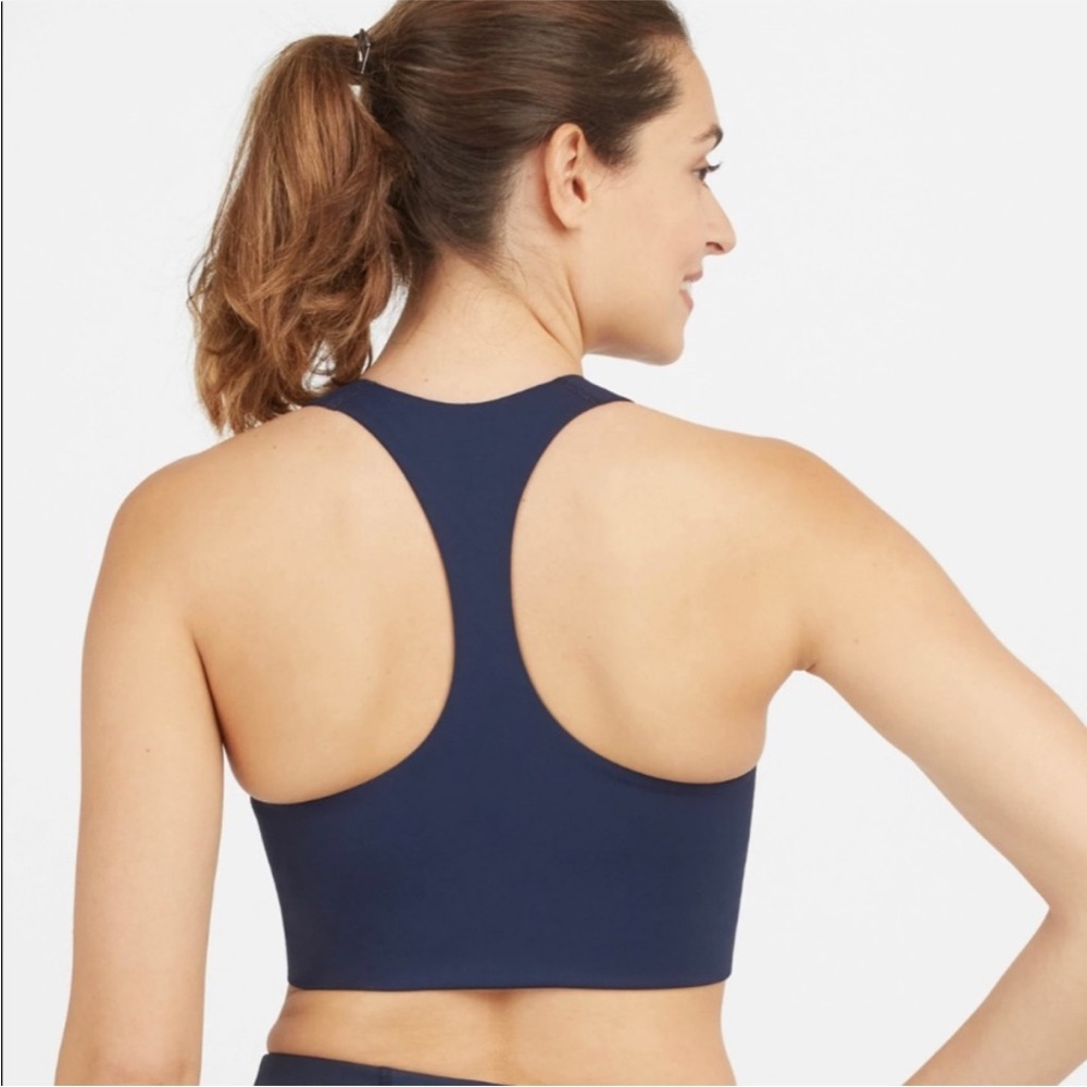 SPANX longline medium impact Dark Blue Racerback Sports Bra